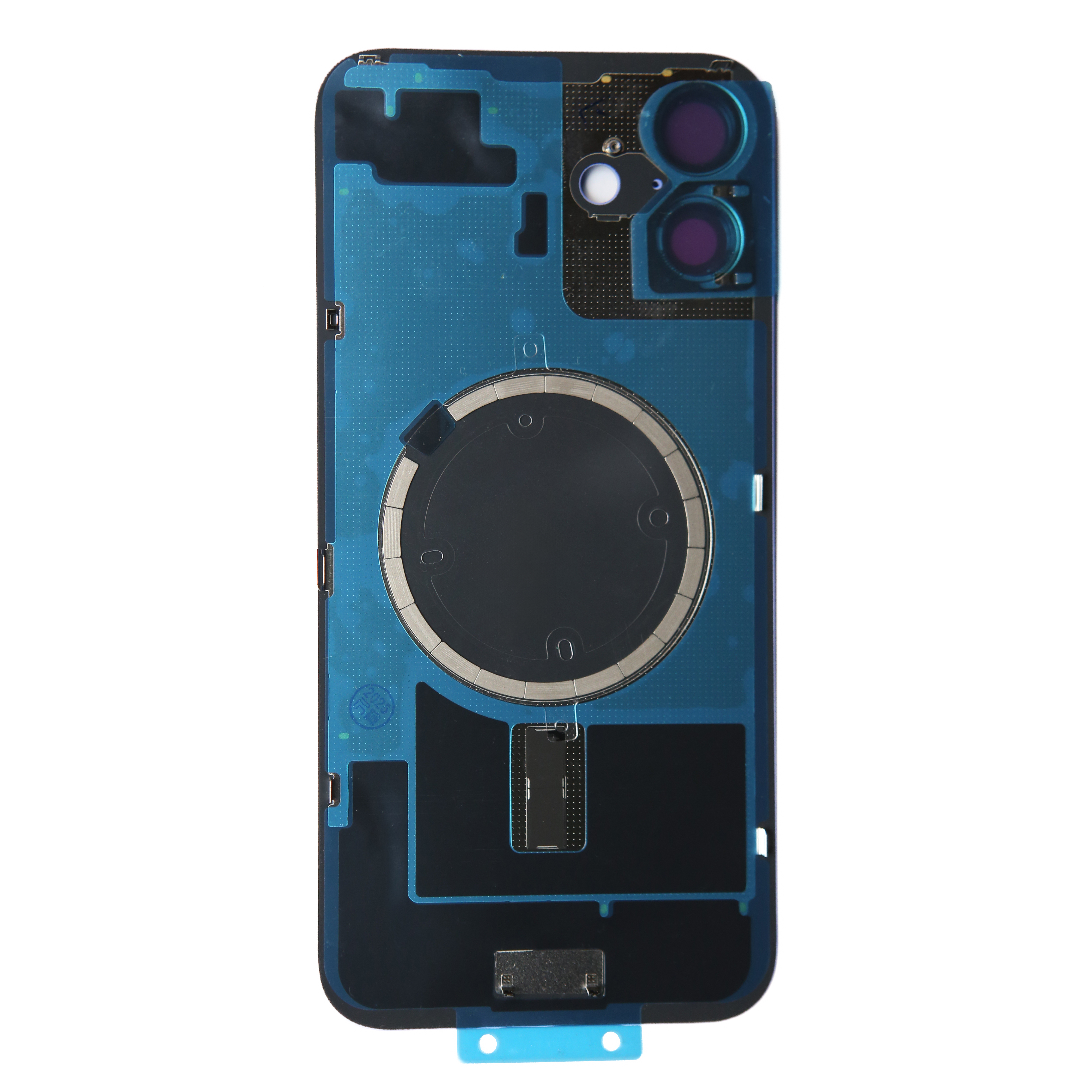 iPhone 16 Plus - Заднее стекло, ультрамарин (в сборе с креплением)