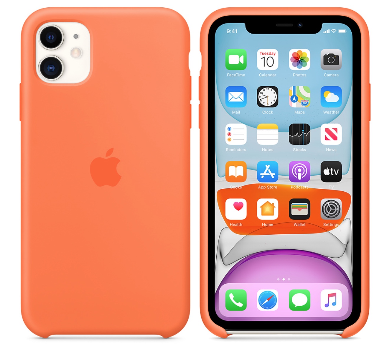 картинка Силиконовый чехол для iPhone 11 Bright Orange (ярко-оранжевый) от магазина Компания+