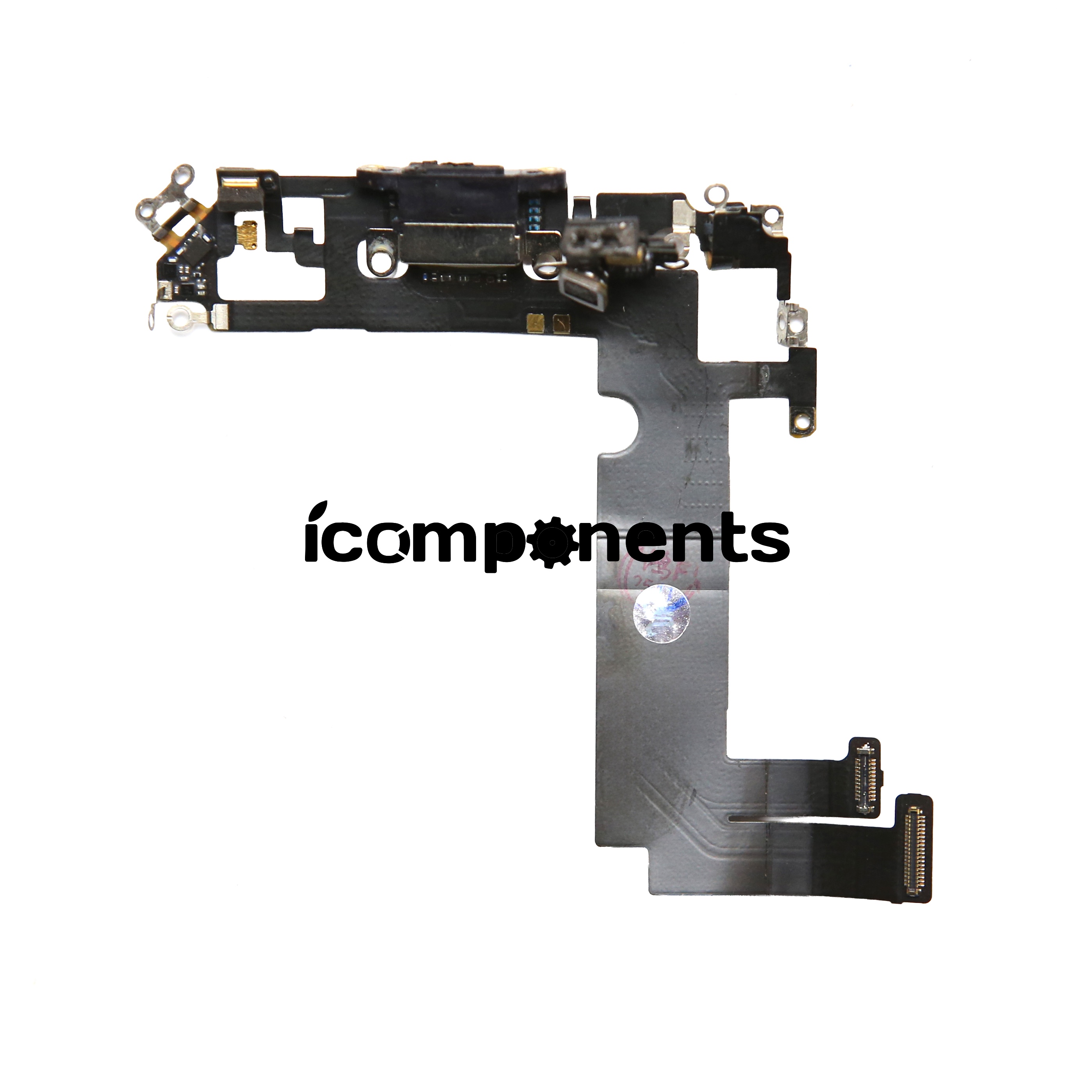 iPhone 12 mini - Нижний шлейф с разъемом зарядки ORIG, черный