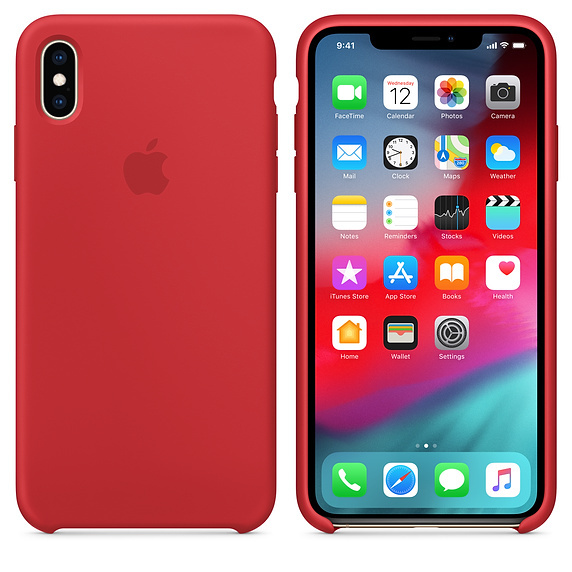 картинка Силиконовый чехол для iPhone XS Max, red (красный) от магазина Компания+
