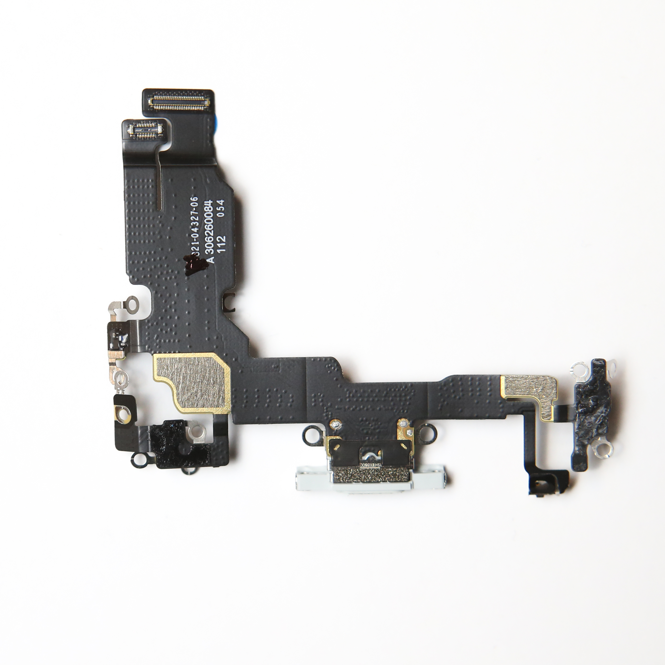 iPhone 15 - Нижний шлейф с разъемом зарядки ORIG, белый