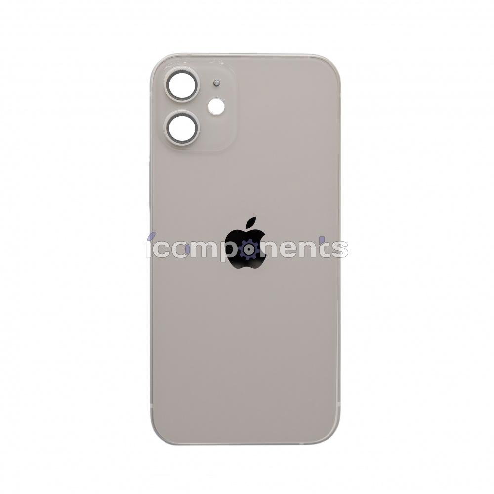 картинка iPhone 12 mini - Заднее стекло Premium (широкое отверстие), белое от магазина Компания+