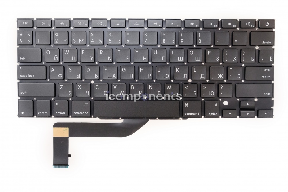 картинка Клавиатура MacBook Pro 15 Retina A1398 (Mid 2012 - Mid 2015) прямой Enter RUS РСТ от магазина Компания+