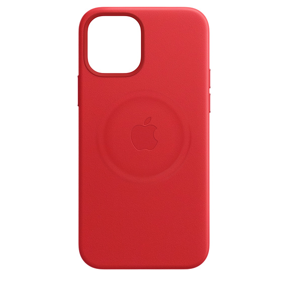 картинка Кожаный чехол Magsafe iPhone 12 pro Max Red от магазина Компания+