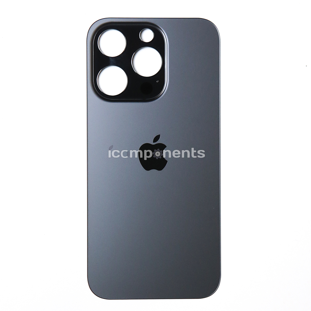 iPhone 14 Pro - Заднее стекло, черное (широкий вырез)