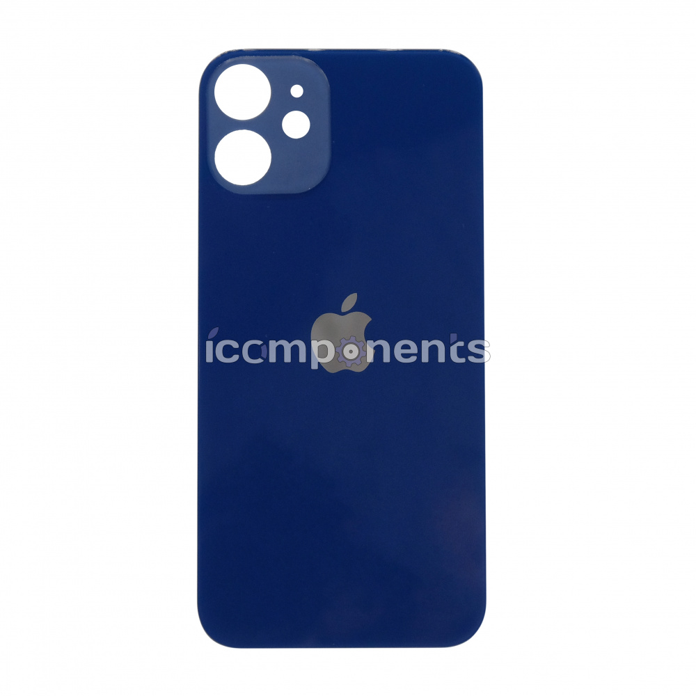 картинка iPhone 12 mini - Заднее стекло Premium (широкое отверстие), синее от магазина Компания+