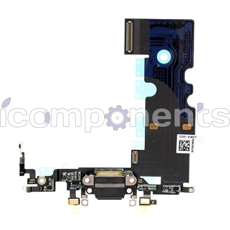 картинка iPhone 8 - нижний шлейф зарядки, черный от магазина Компания+