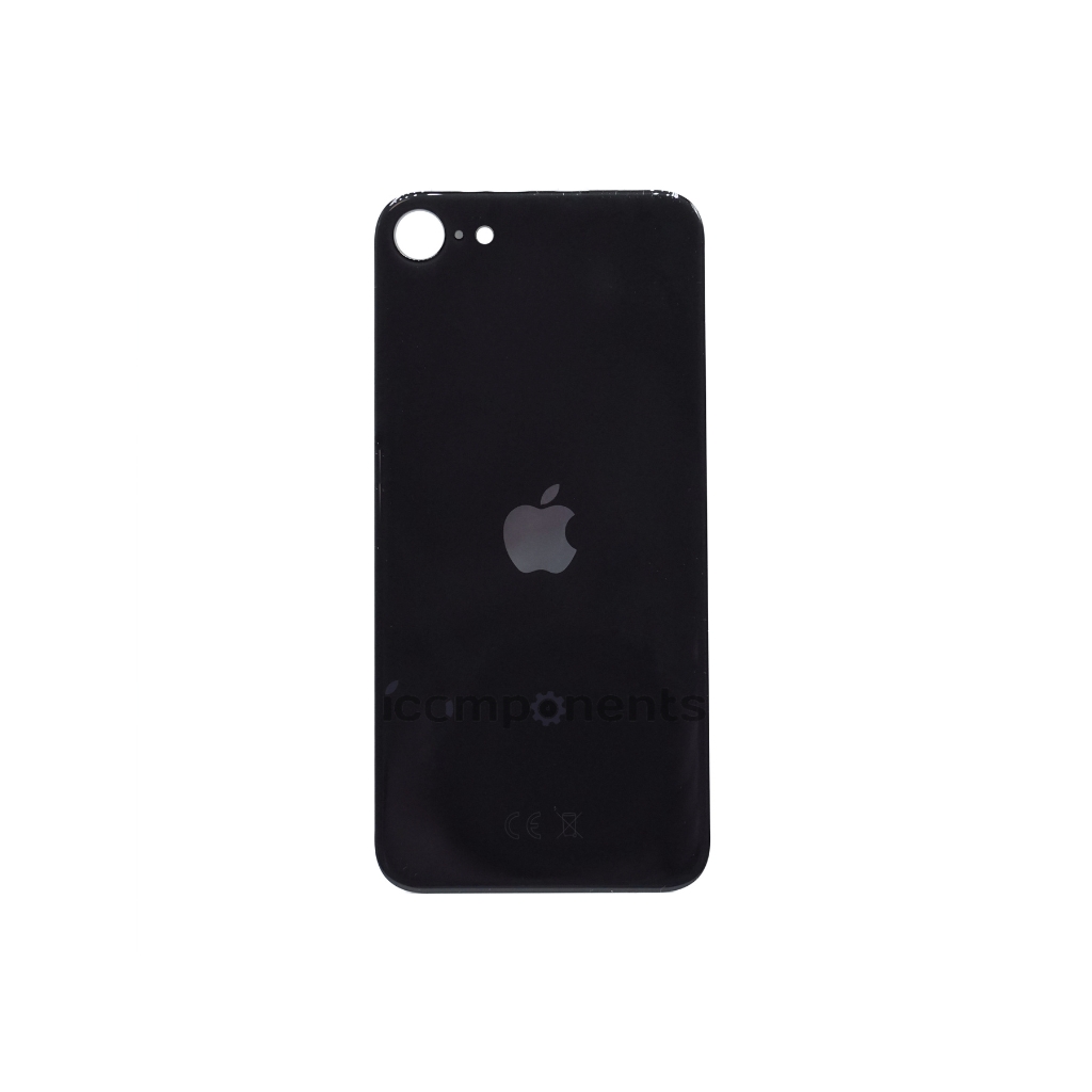 картинка iPhone SE 2020 - Заднее стекло Premium (широкое отверстие), черное от магазина Компания+