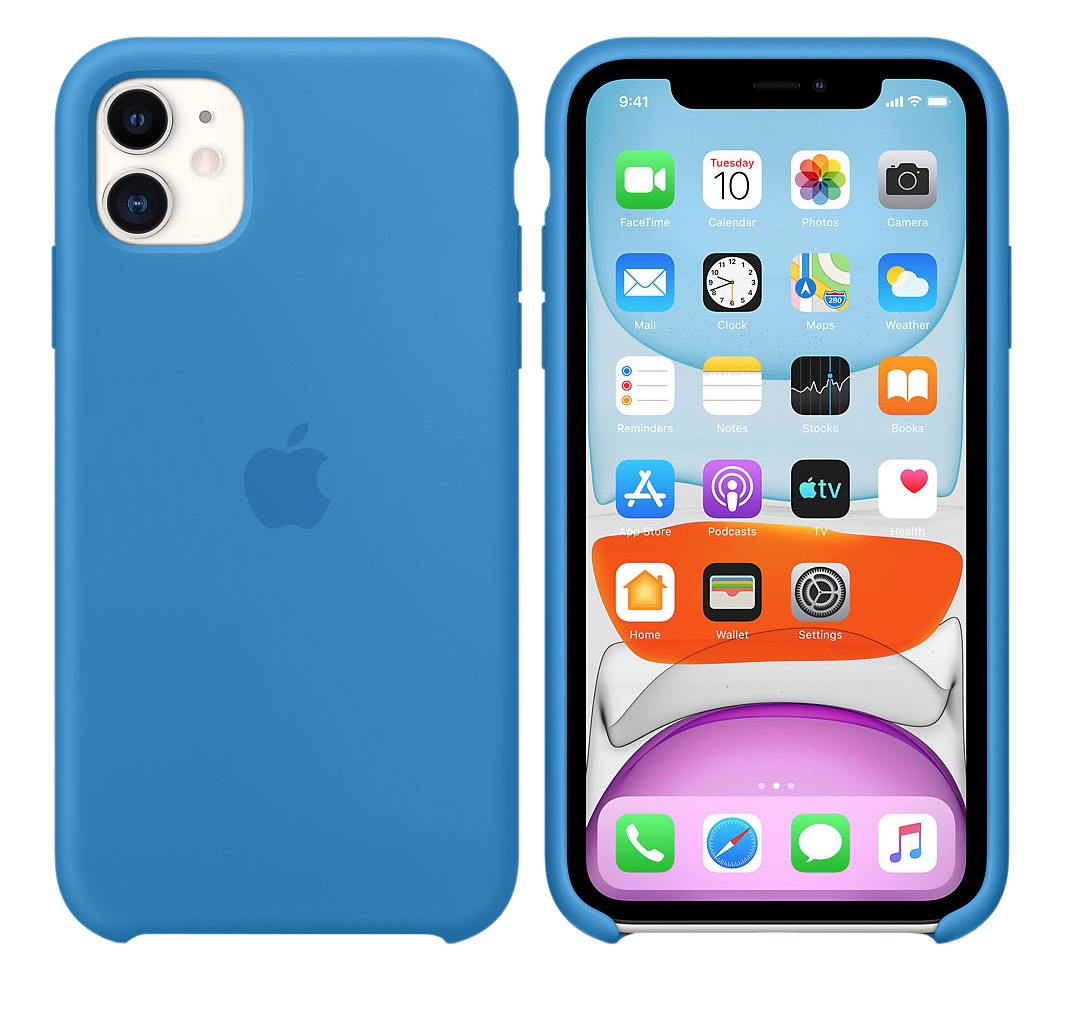 картинка Силиконовый чехол для iPhone 11 Surf Blue (синий прибой) от магазина Компания+