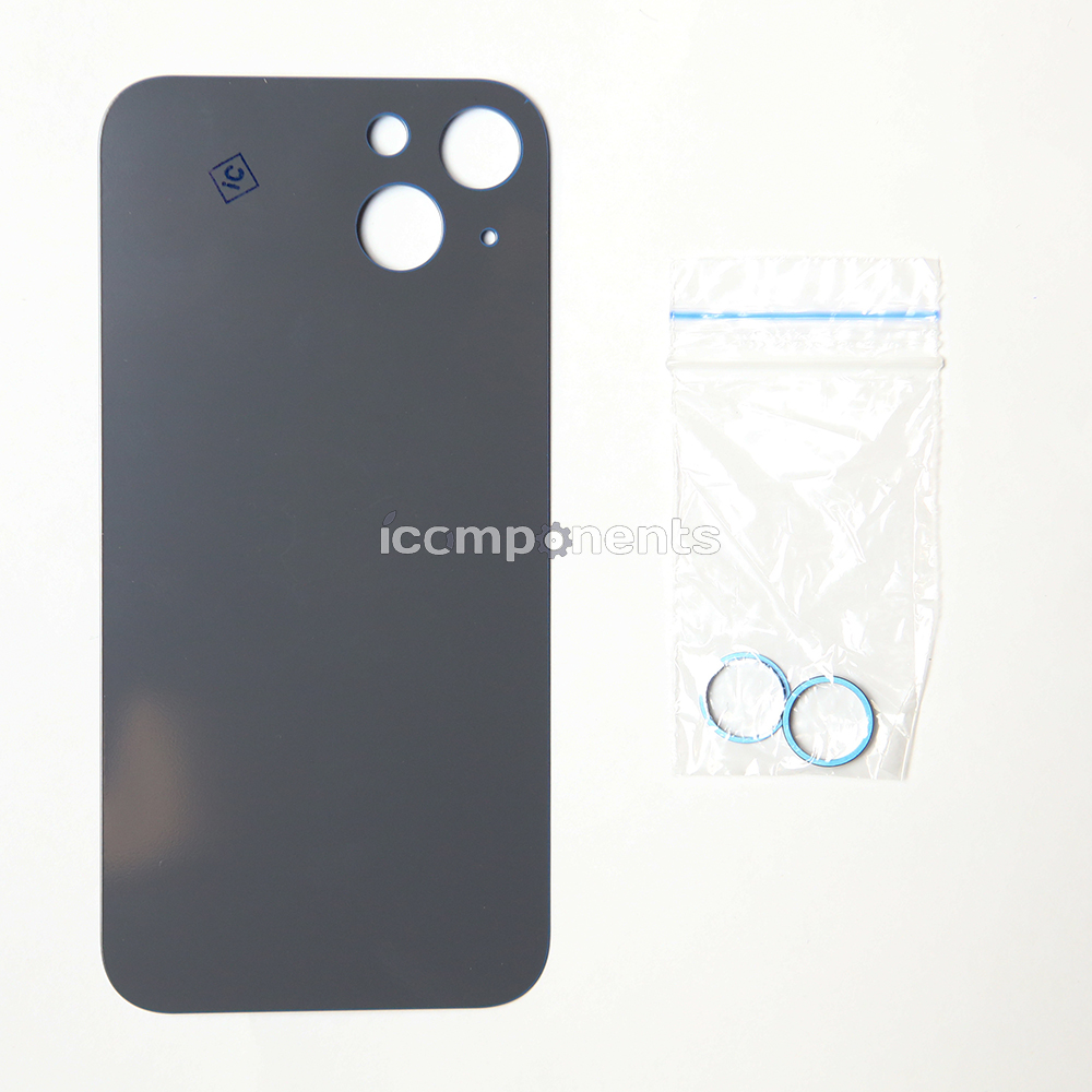 iPhone 13 mini - Заднее стекло, синее (широкий вырез)