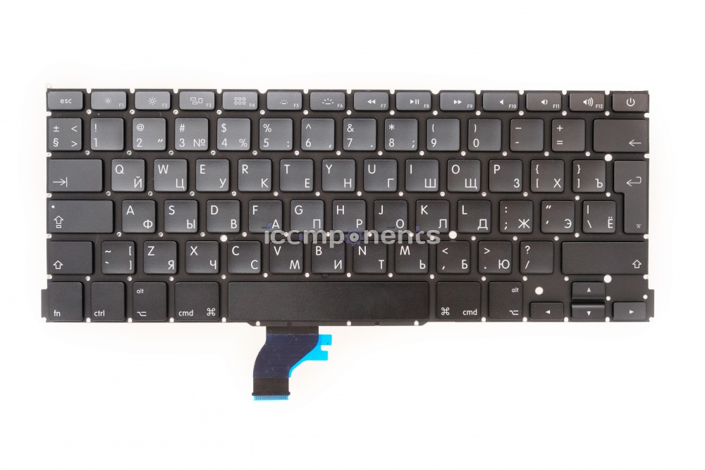 картинка Клавиатура MacBook Pro 13 Retina A1502 (Late 2013 Mid 2014 Early 2015) Г-образный Enter RUS РСТ от магазина Компания+