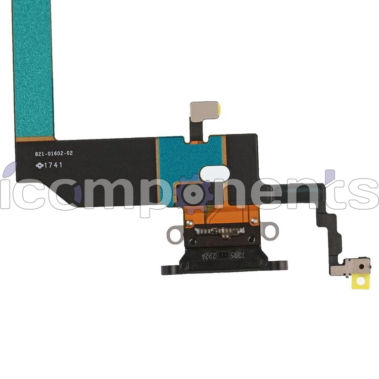 картинка iPhone X - нижний шлейф зарядки, черный от магазина Компания+