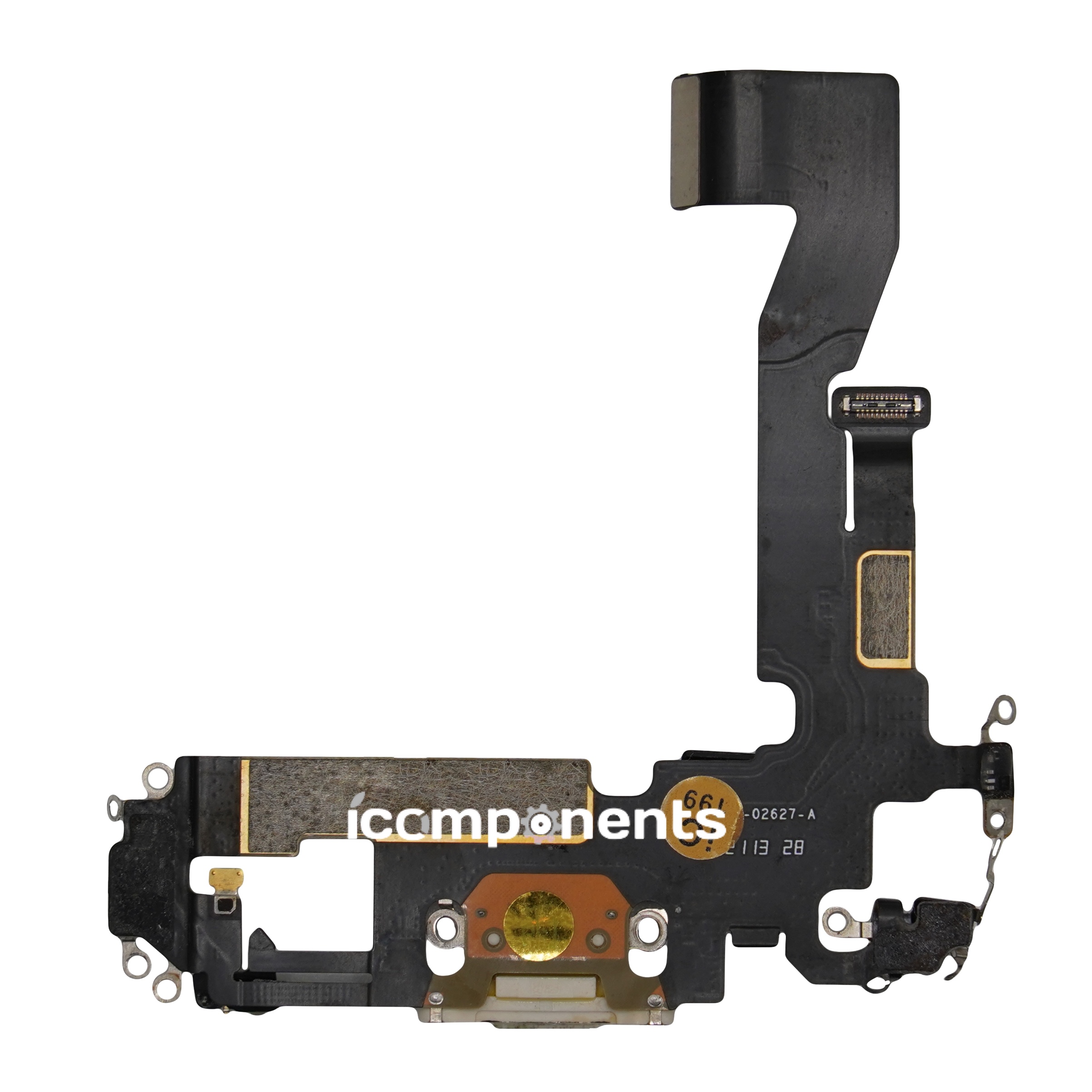 iPhone 12 - Нижний шлейф с разъемом зарядки ORIG, зеленый