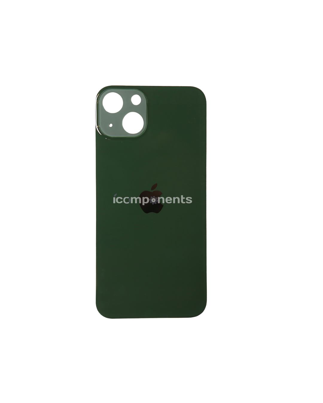 iPhone 13 mini - Заднее стекло, зеленое (узкий вырез + ободки)
