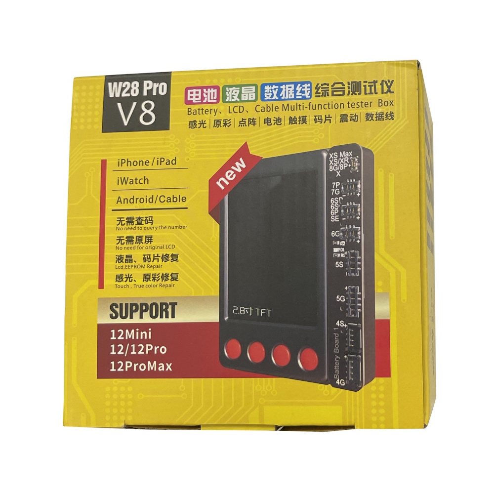 картинка Программатор W28 Pro Battery LCD Screen Cable Tester для iPhone 6-12 Pro Max от магазина Компания+