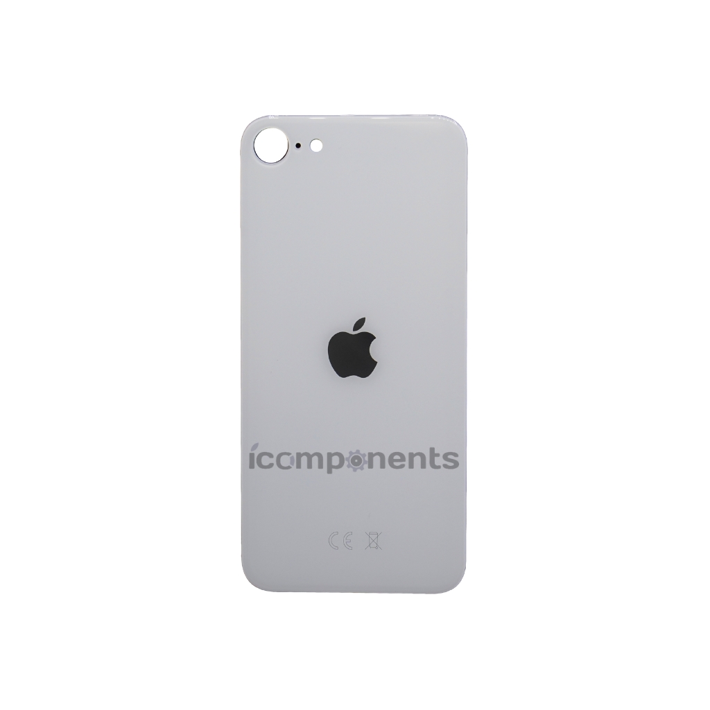 картинка iPhone SE 2020 - Заднее стекло Premium (широкое отверстие), белое от магазина Компания+