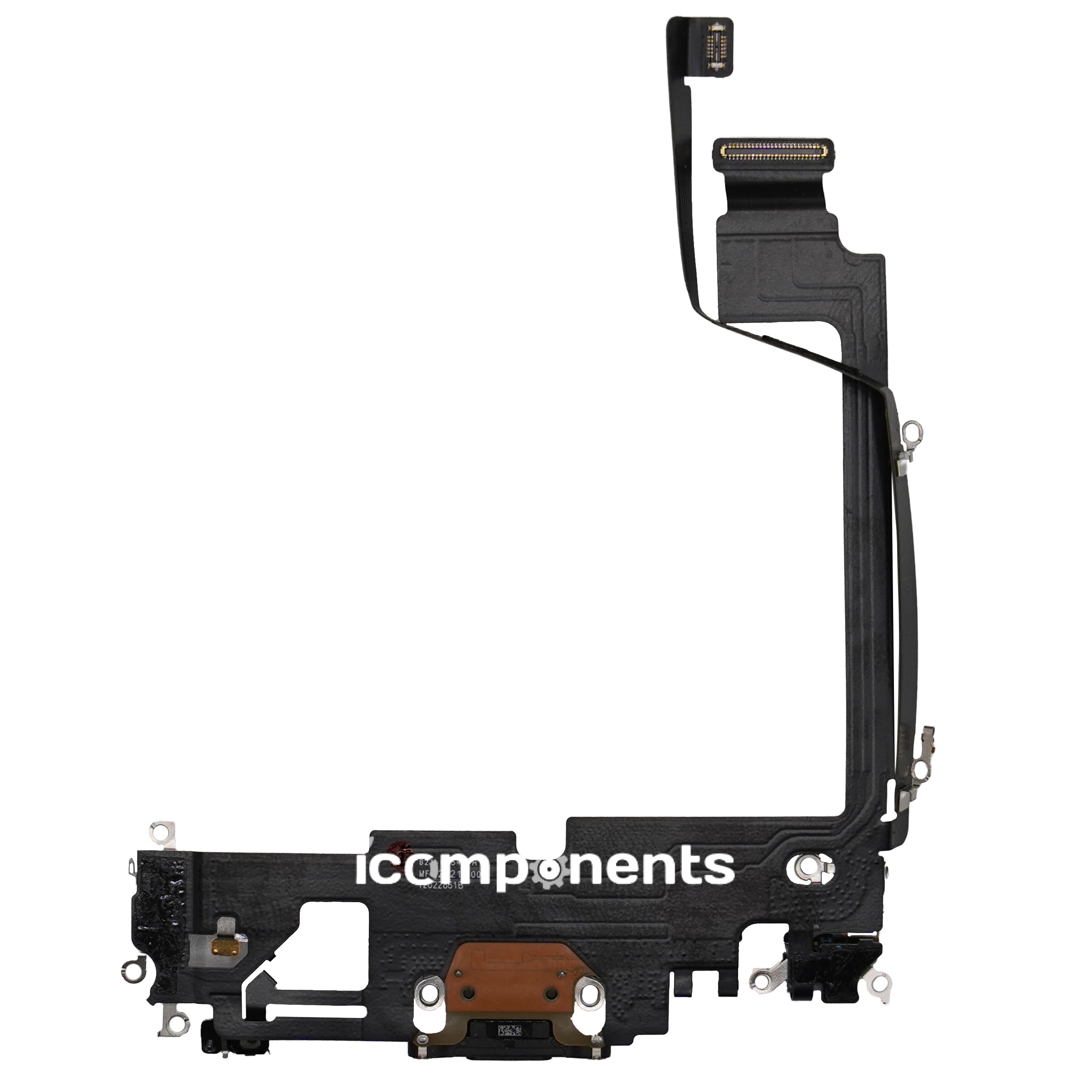 iPhone 12 Pro Max - Нижний шлейф с разъемом зарядки ORIG, черный