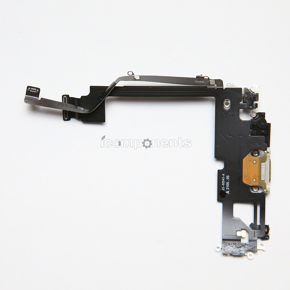 iPhone 12 Pro Max - Нижний шлейф с разъемом зарядки ORIG, белый