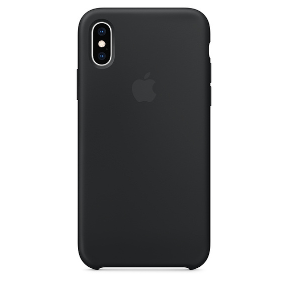 картинка Силиконовый чехол для iPhone XS, black (черный) от магазина Компания+
