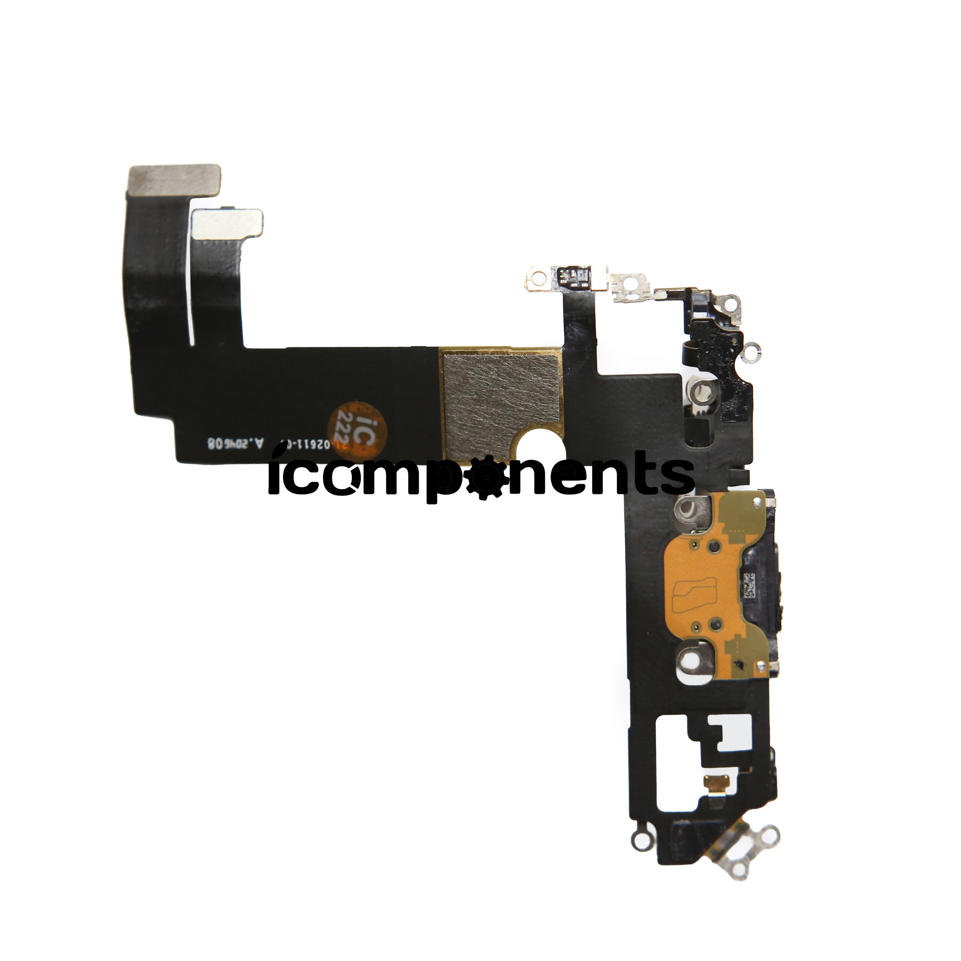 iPhone 12 mini - Нижний шлейф с разъемом зарядки ORIG, черный