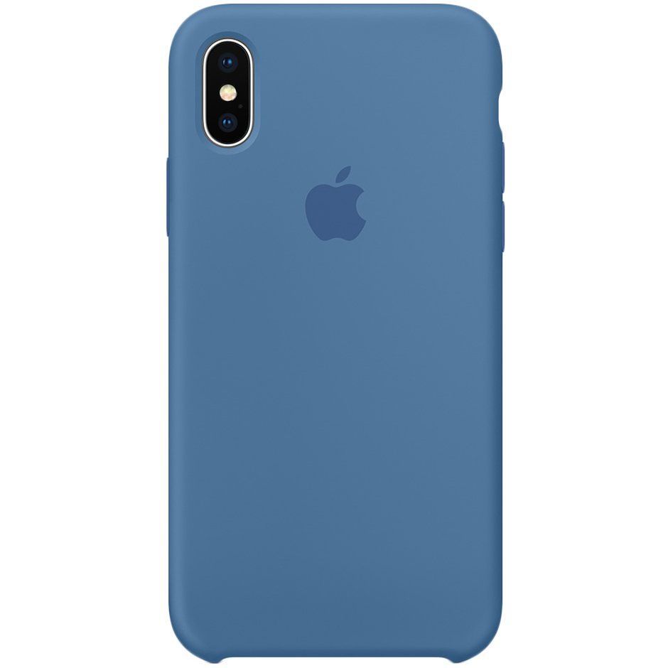 картинка Силиконовый чехол для iPhone X, denim blue (синий деним) от магазина Компания+