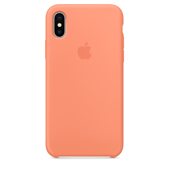 картинка Силиконовый чехол для iPhone X, peach (сочный персик) от магазина Компания+
