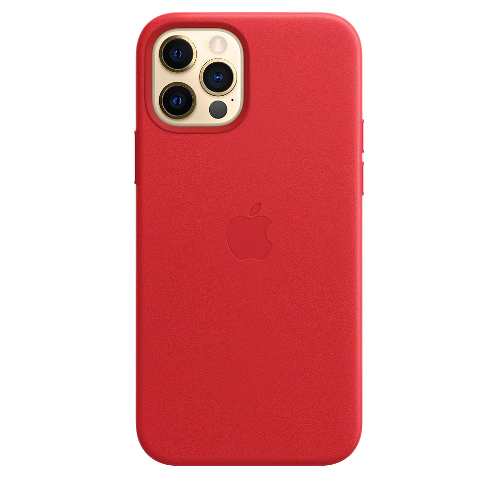 картинка Кожаный чехол Magsafe iPhone 12 pro Red от магазина Компания+