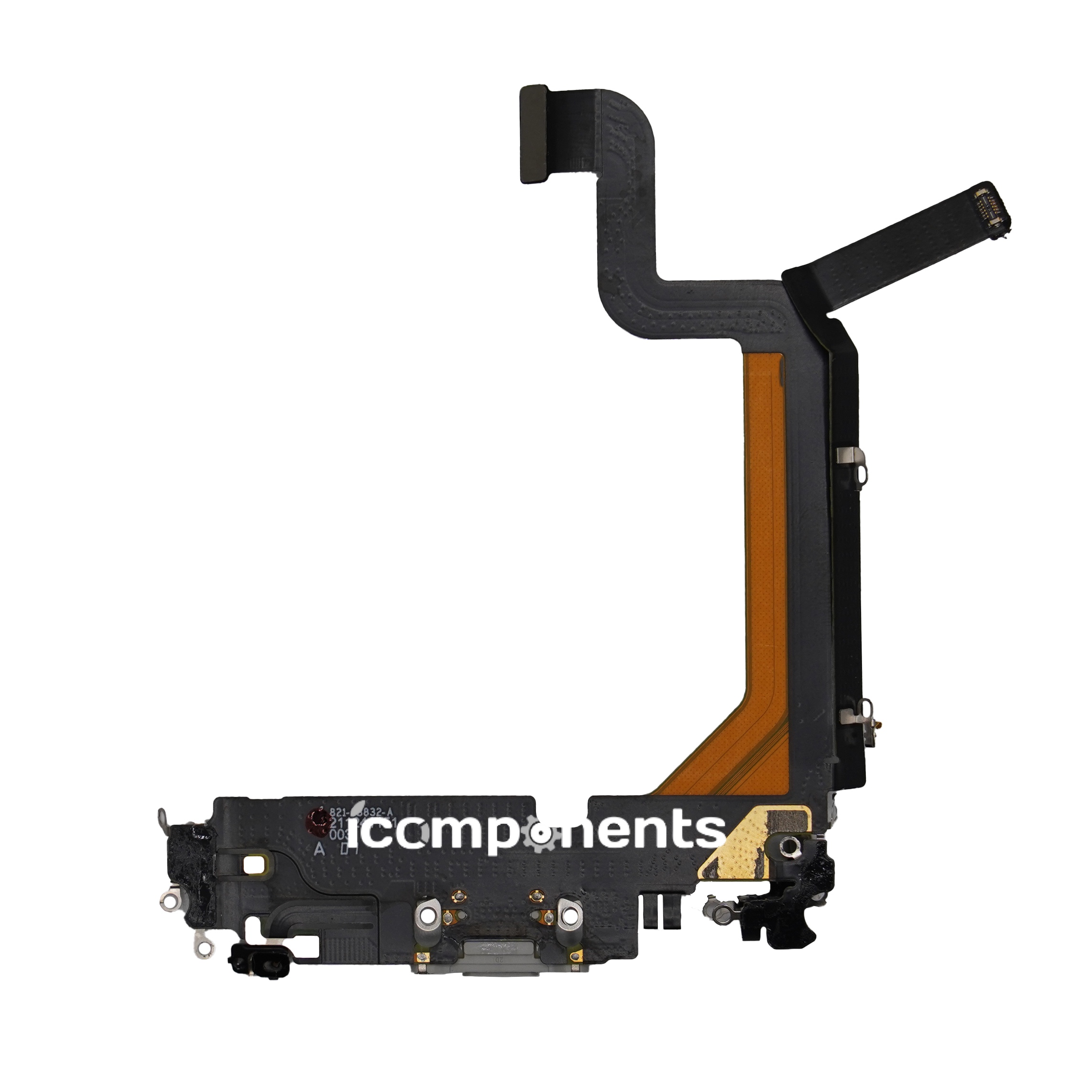 iPhone 14 Pro Max - Нижний шлейф с разъемом зарядки ORIG, белый