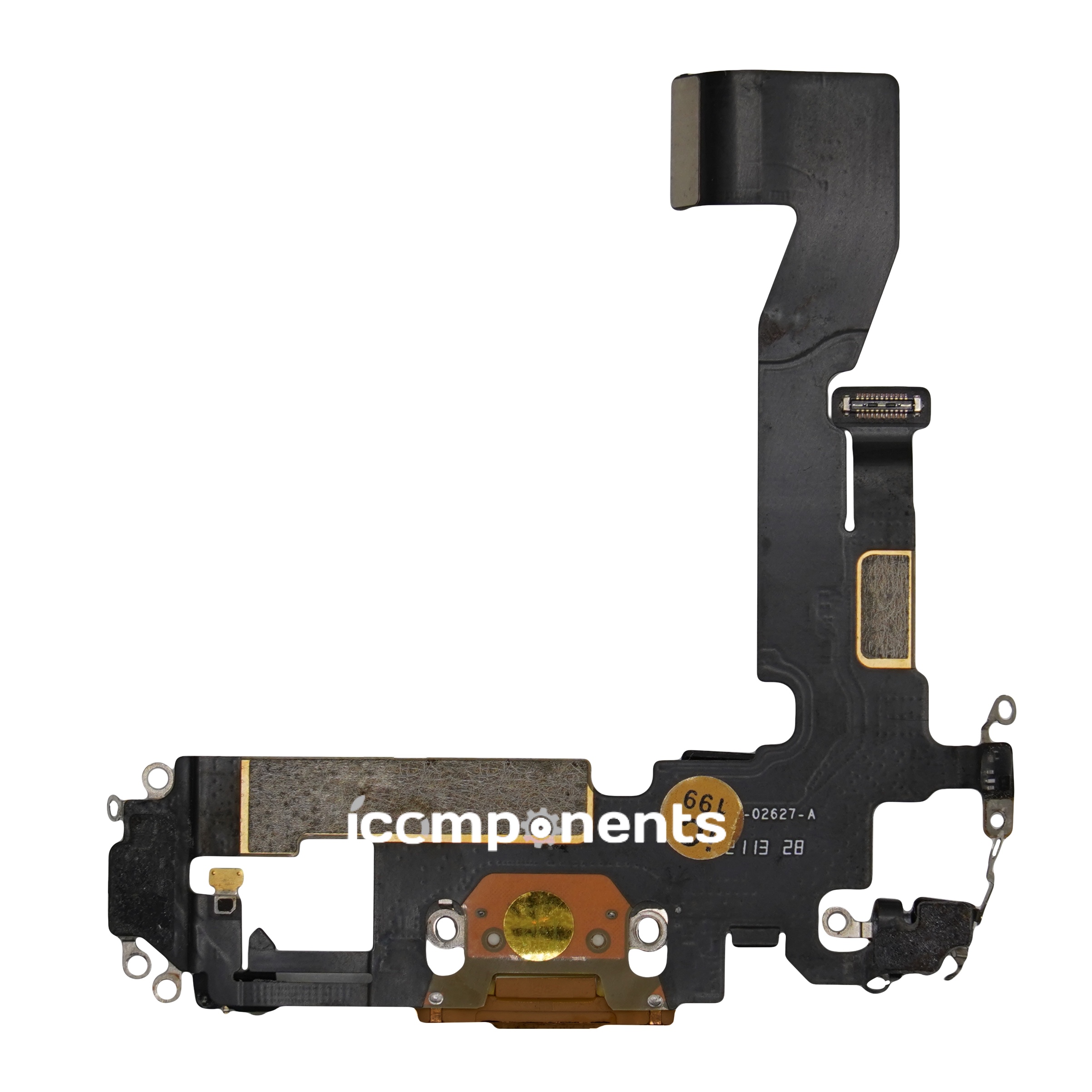 iPhone 12 - Нижний шлейф с разъемом зарядки ORIG, золотой