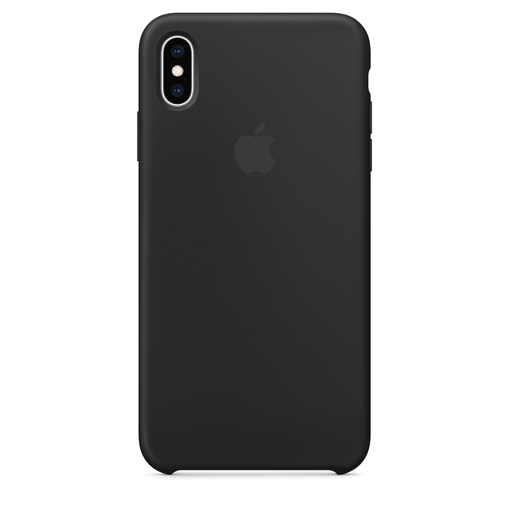 картинка Силиконовый чехол для iPhone Xs Max, black (черный) от магазина Компания+
