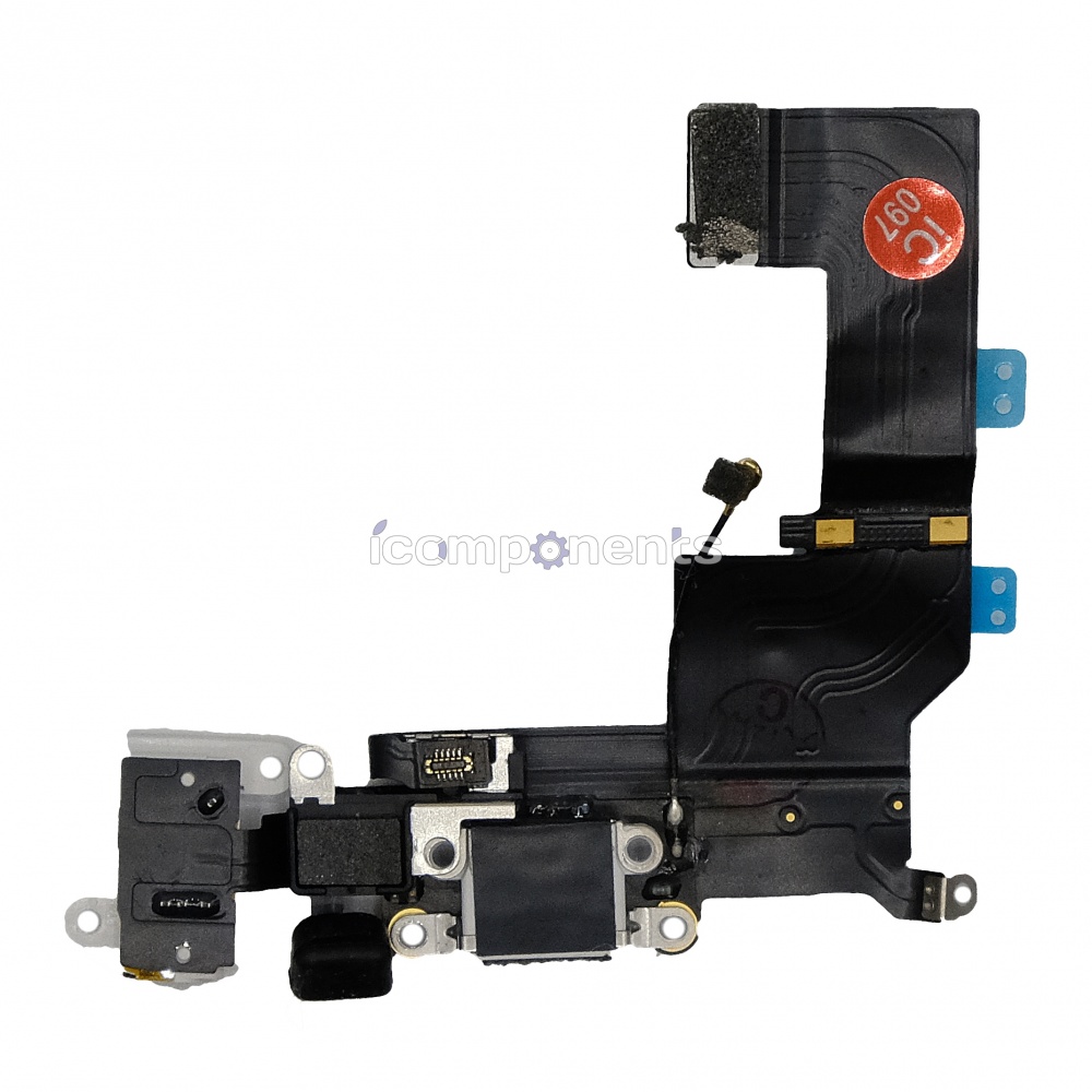 картинка iPhone 5s - нижний шлейф зарядки, белый от магазина Компания+