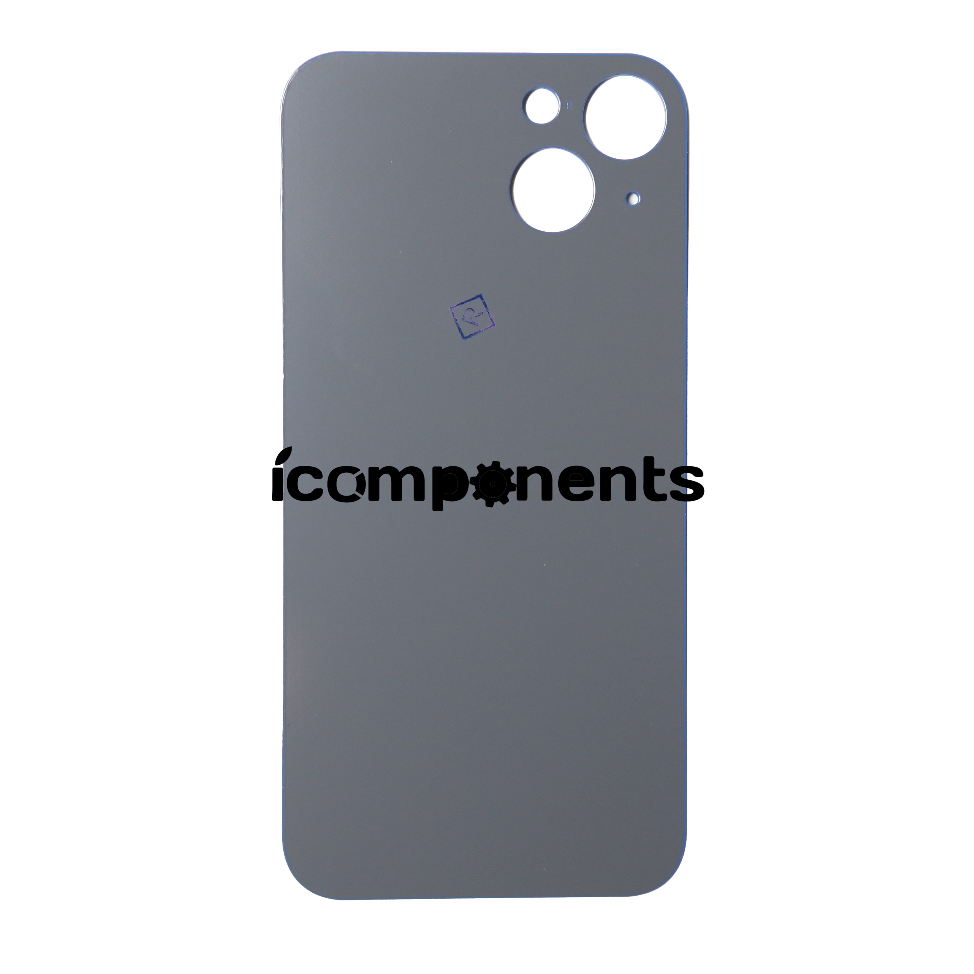 iPhone 13 - Заднее стекло, синее (широкий вырез)