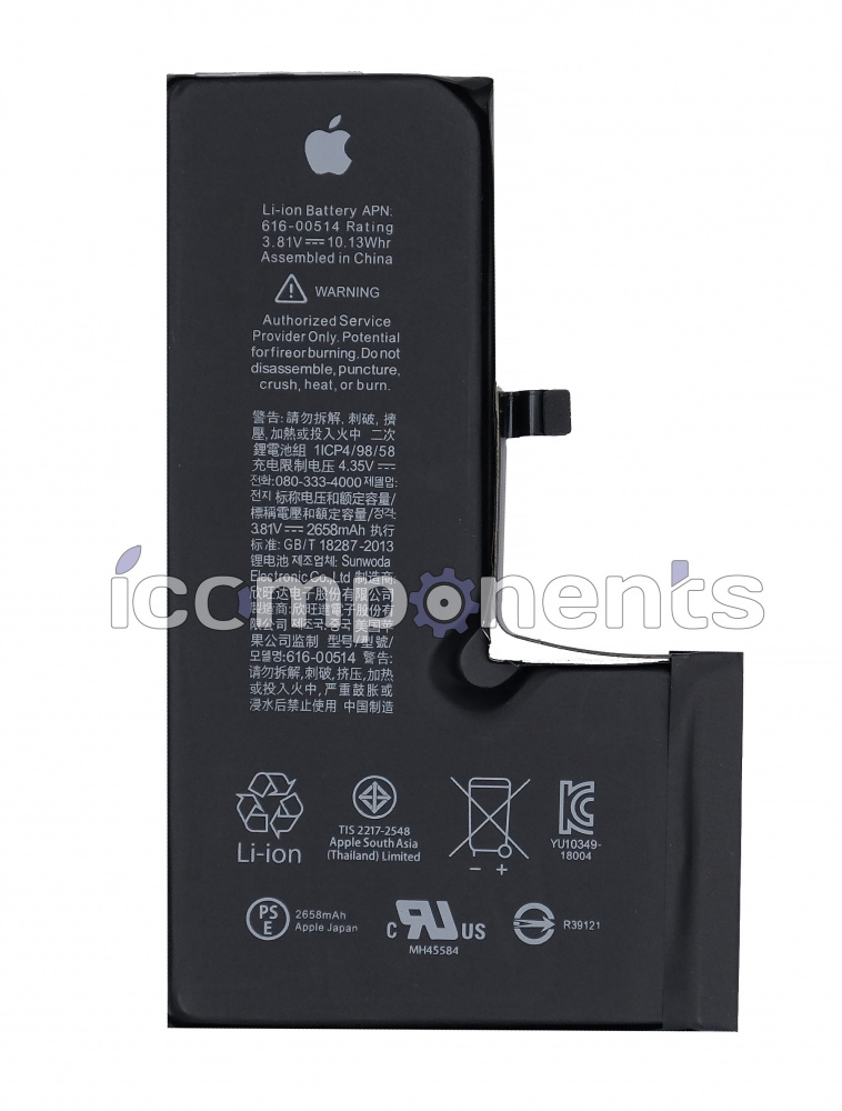 картинка iPhone XS - Аккумуляторная батарея + скотч, ORIG (hacked chip) от магазина Компания+