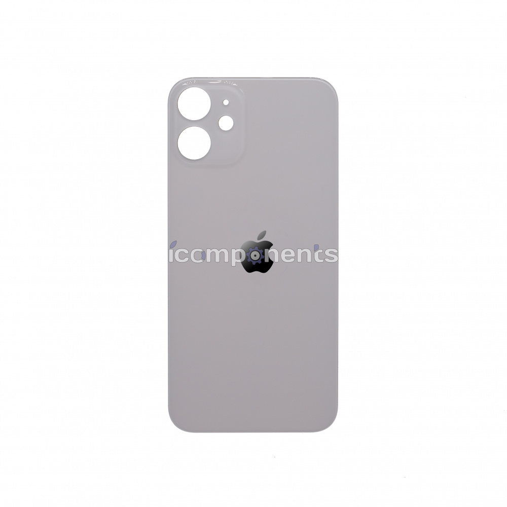 картинка iPhone 12 mini - Заднее стекло Premium (узкое отверстие), белое от магазина Компания+