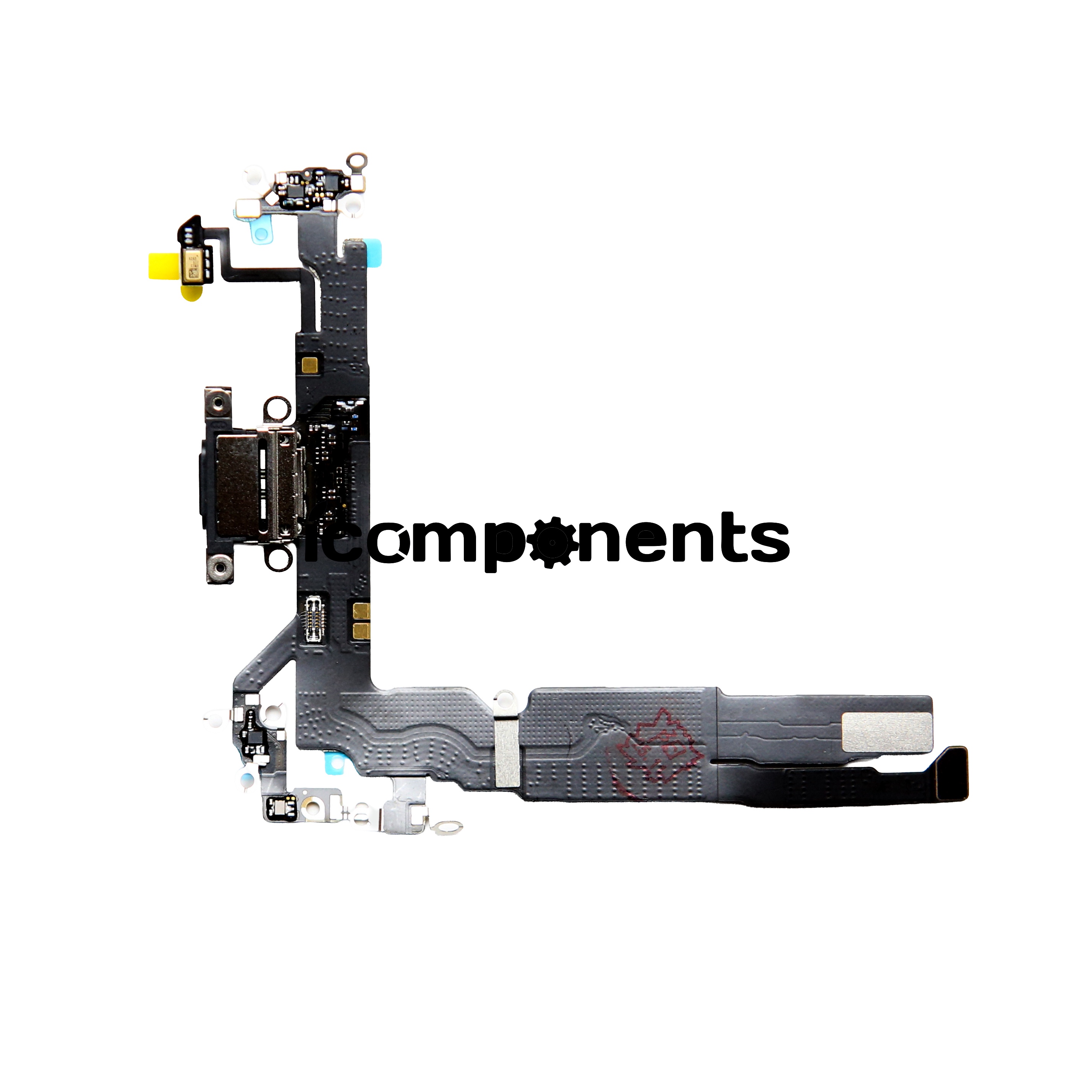 iPhone 17 - Нижний шлейф с разъемом зарядки ORIG, черный