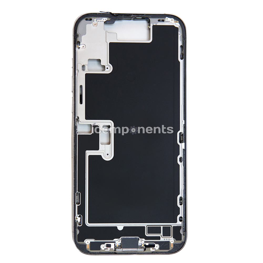 iPhone 16 Pro Max - Средняя часть корпуса в сборе с шлейфами (White Titanium) Разбор EU