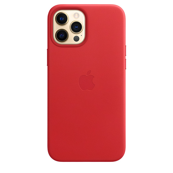 картинка Кожаный чехол Magsafe iPhone 12 pro Max Red от магазина Компания+