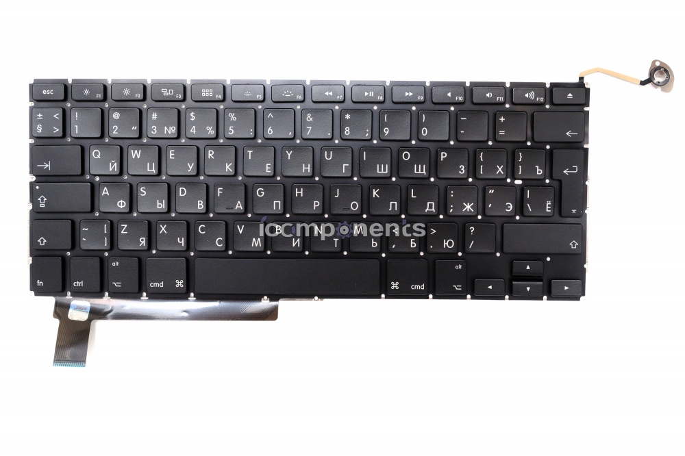 картинка Клавиатура MacBook Pro 15 A1286 (Mid 2009 - Mid 2012) Г-образный Enter RUS РСТ от магазина Компания+