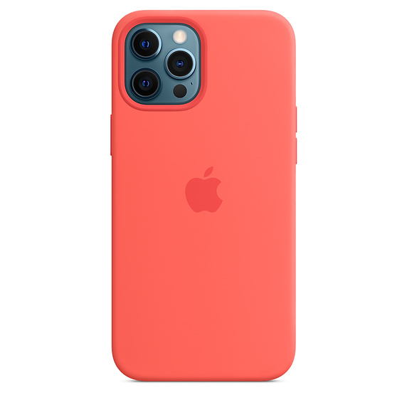 картинка Силиконовый чехол iPhone 12 pro Max Pink orange orig chip от магазина Компания+