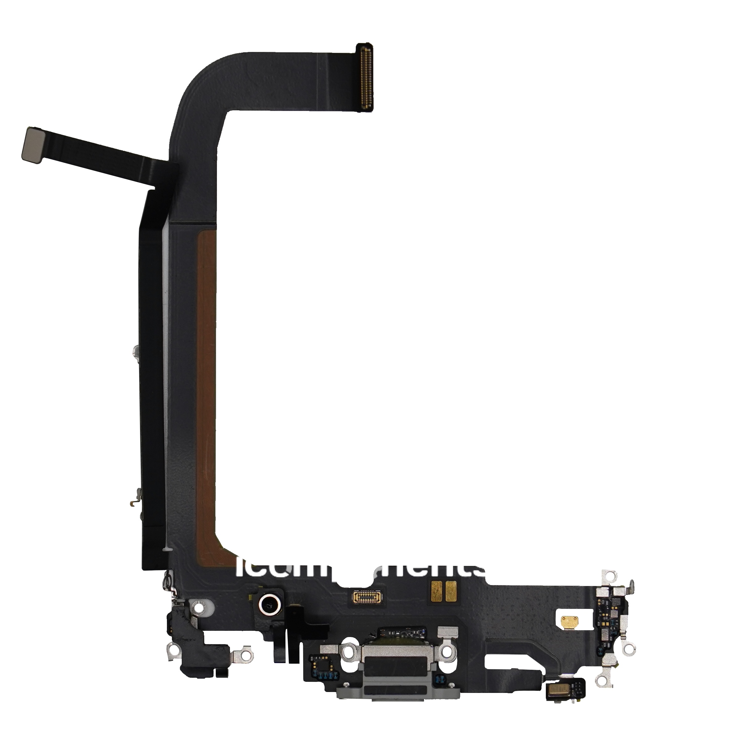 iPhone 13 Pro Max - Нижний шлейф с разъемом зарядки ORIG, белый