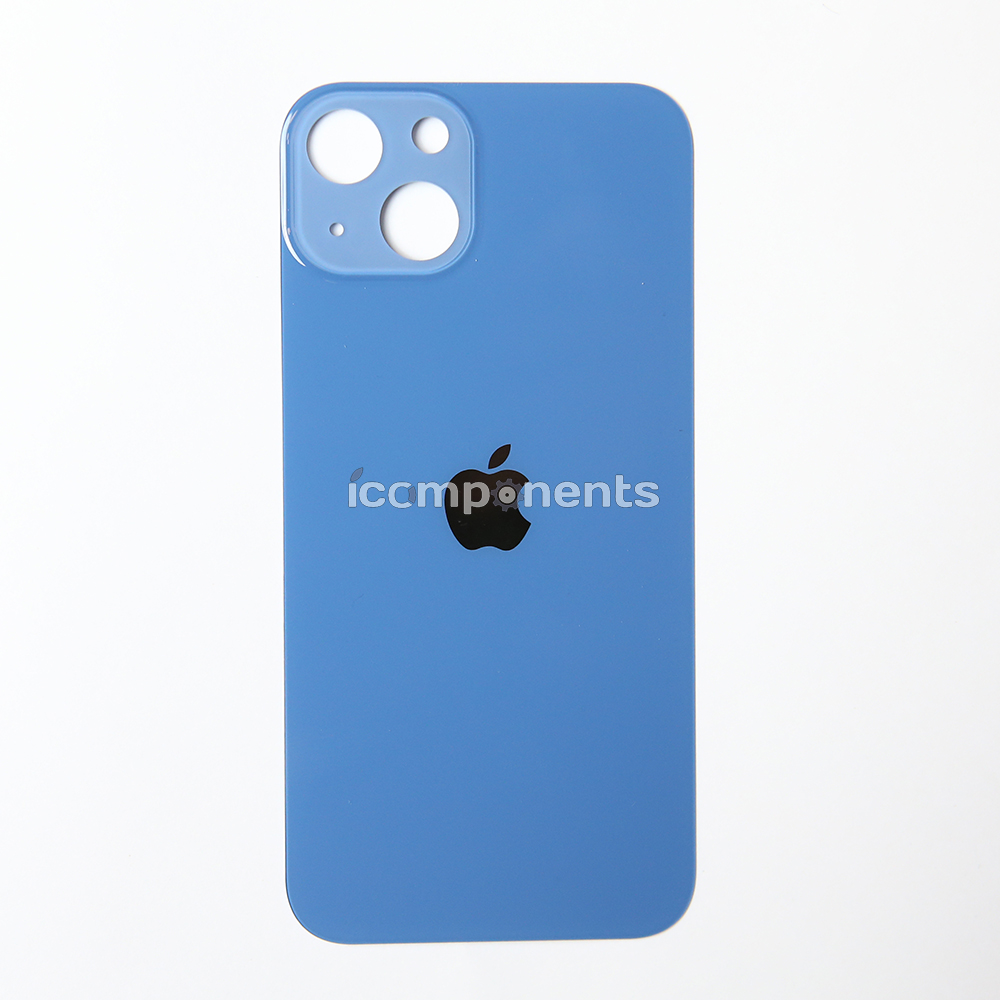 iPhone 13 mini - Заднее стекло, синее (широкий вырез)