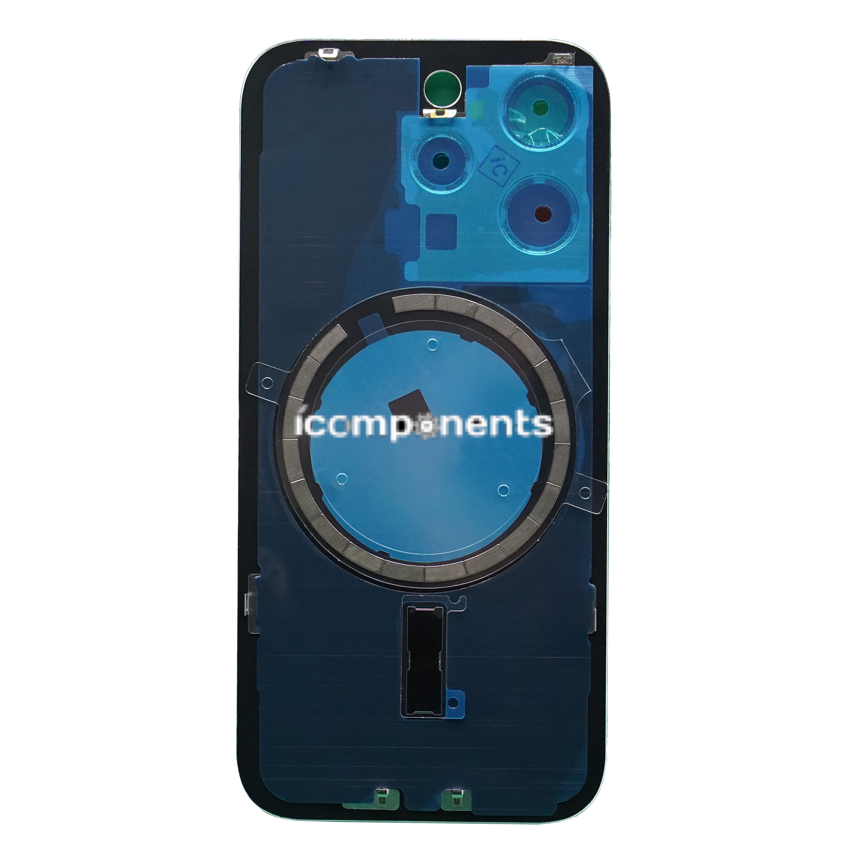 iPhone 15 Pro - Задняя крышка, белая (в сборе с креплением и линзами камеры)