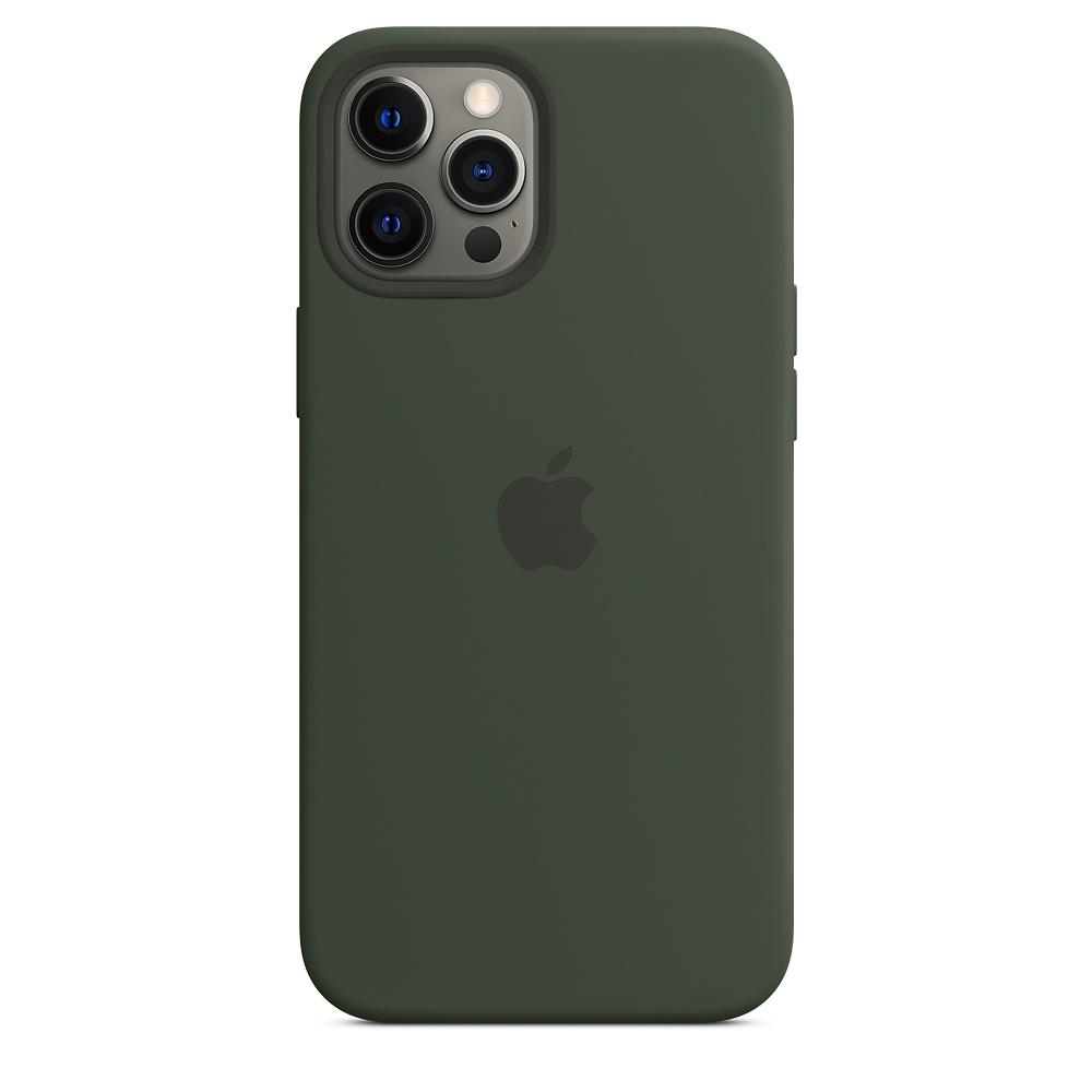 картинка Силиконовый чехол iPhone 12 pro Max Dark Green orig chip от магазина Компания+