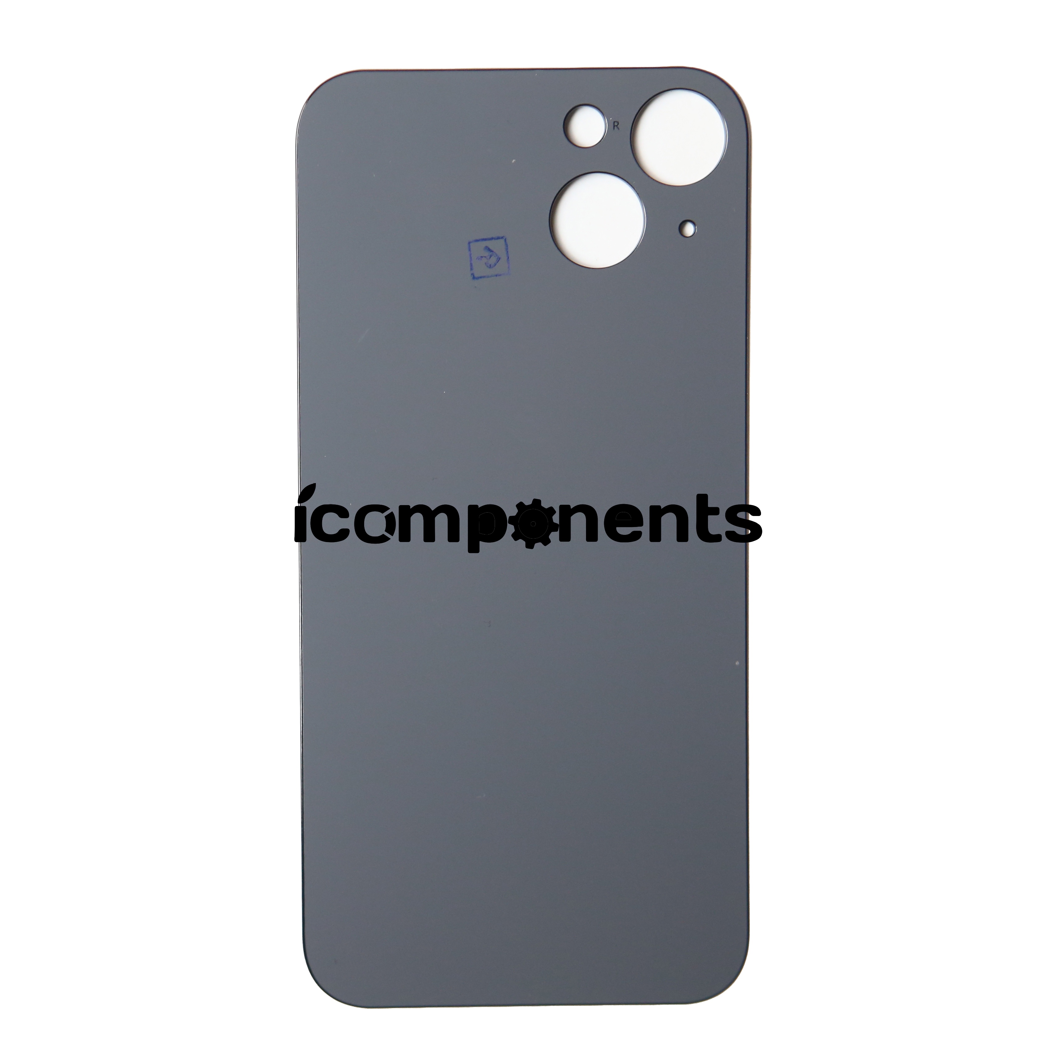 iPhone 13 - Заднее стекло, черное (широкий вырез)