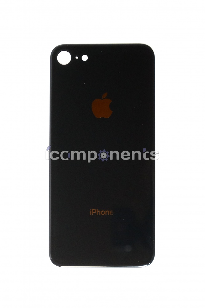 картинка iPhone 8 - заднее стекло, черное от магазина Компания+