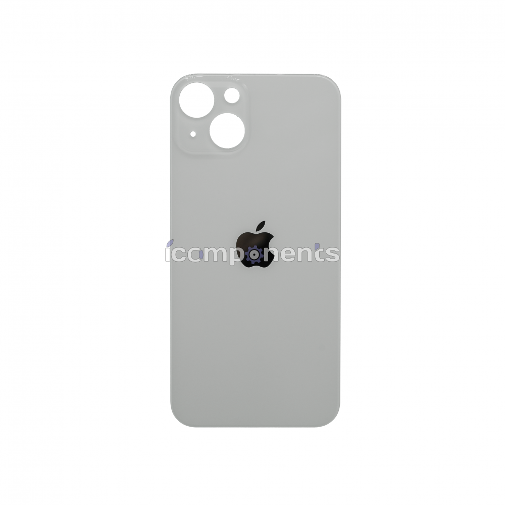 картинка iPhone 13 - Заднее стекло Premium (широкое отверстие), белое от магазина Компания+