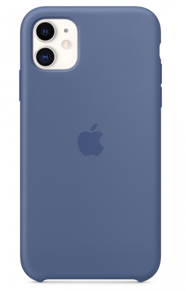 картинка Силиконовый чехол для iPhone 11 Linen Blue (льняной синий) от магазина Компания+