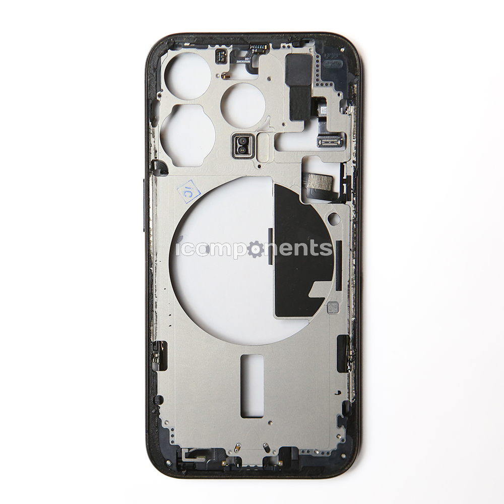 iPhone 15 Pro - Средняя часть корпуса в сборе с шлейфами (Blue Titanium) Разбор EU