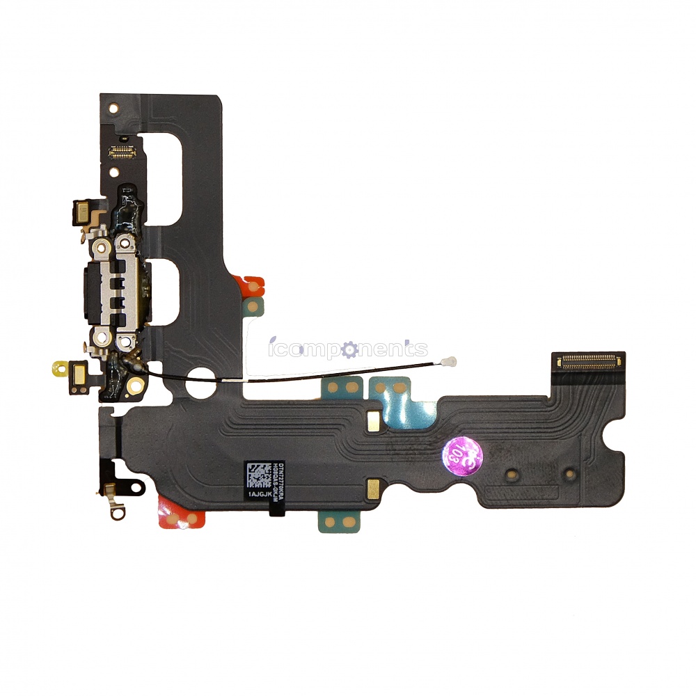 iPhone 7 Plus - Нижний шлейф с разъемом зарядки ORIG, черный