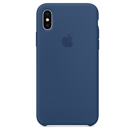 картинка Силиконовый чехол для iPhone X, blue cobalt (тёмный кобальт) от магазина Компания+